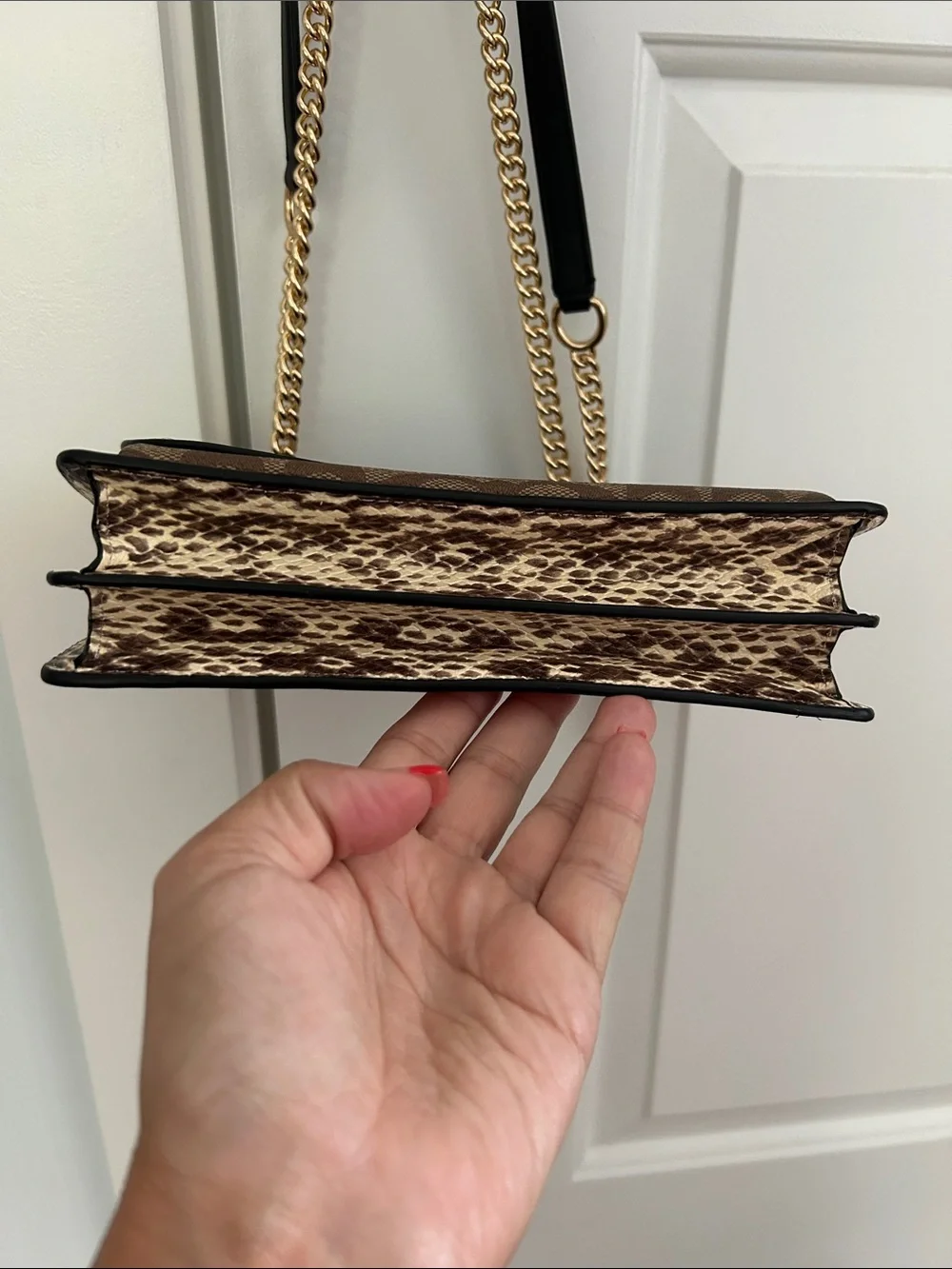 NWOT Coach Klare Black, Brown & light brown Signature Chain Crossbody - Picture 14 of 16